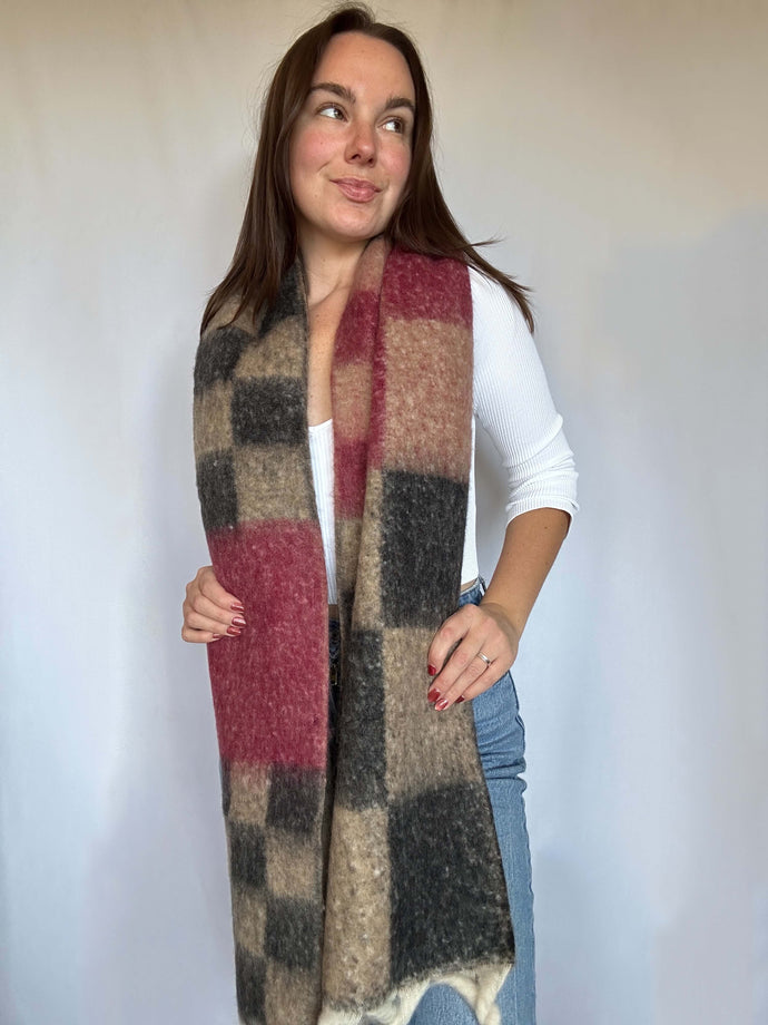 Feeling Festive Scarf in Multi Check