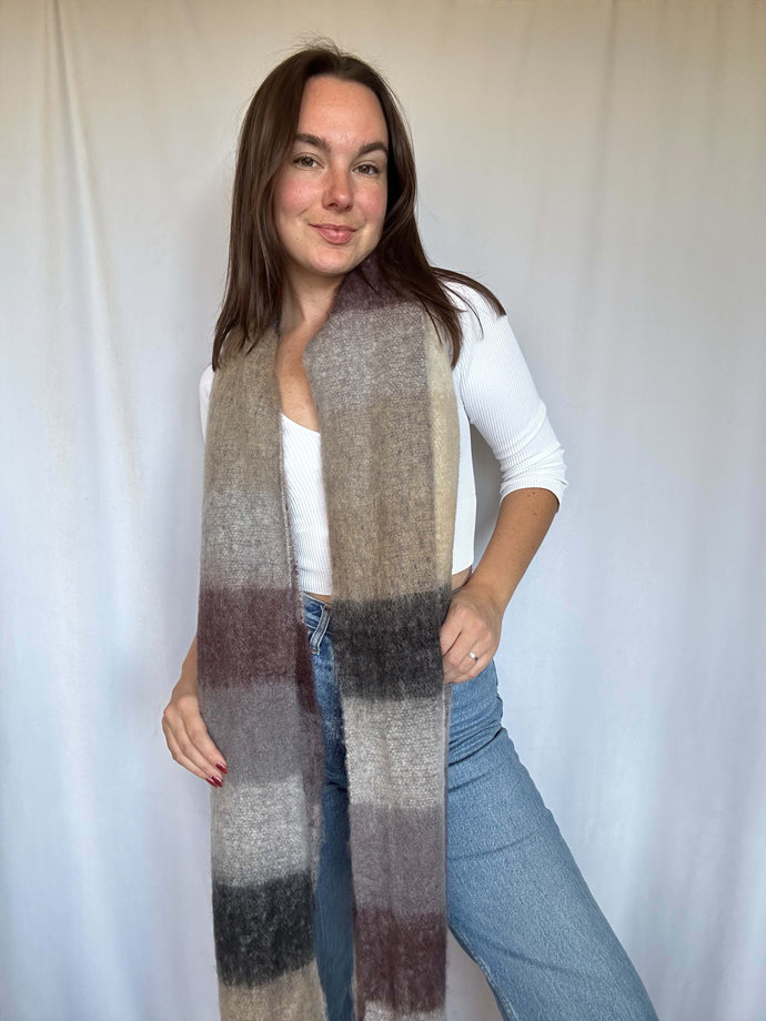 Feeling Festive Scarf in Brown