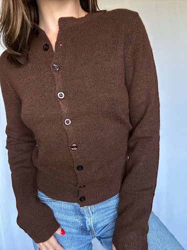 Tate Cardigan in Brown