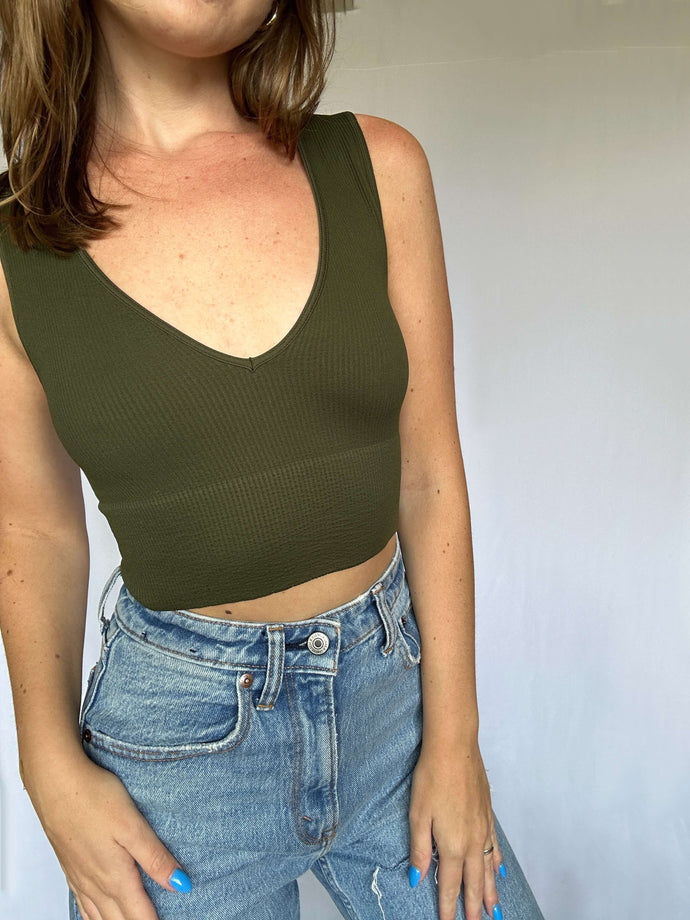 Take it Easy Tank in Dark Green