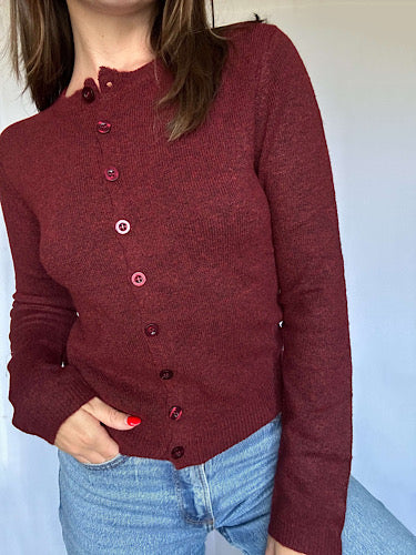 Tate Cardigan in Burgundy