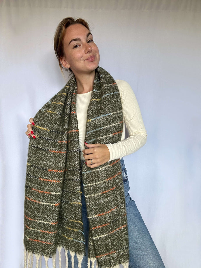 Stay Warm Scarf in Olive