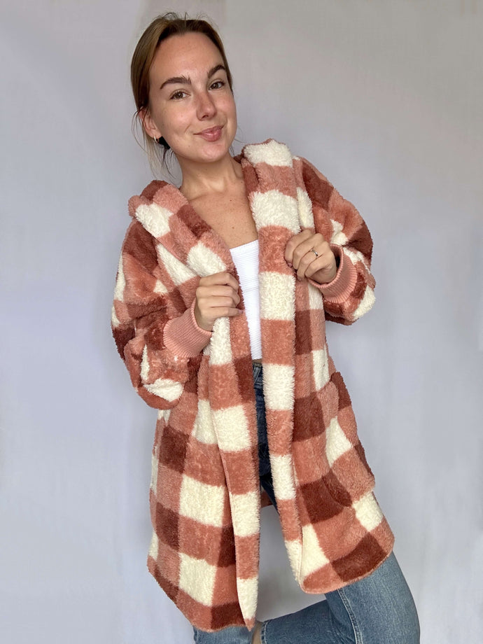 Aspen Sherpa Jacket in Plaid