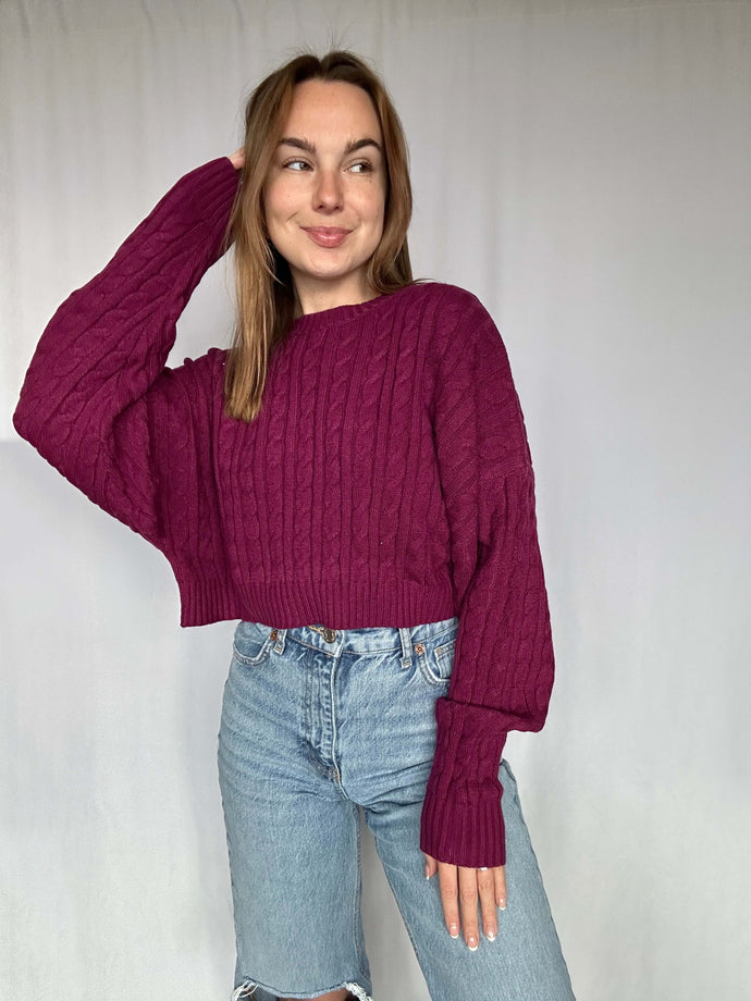 Warm Wishes Sweater in Berry