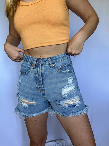 Light Wash Denim Shorts