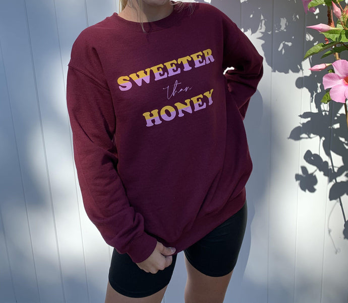 Sweeter Than Honey Sweatshirt - Sweetest Thing Boutique
