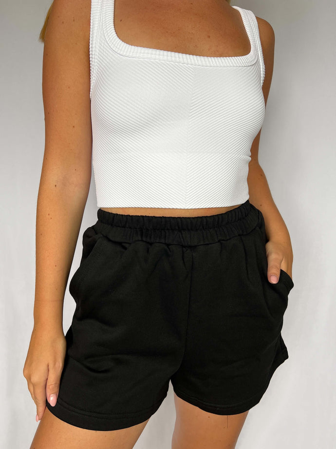 Just Landed Shorts in Black